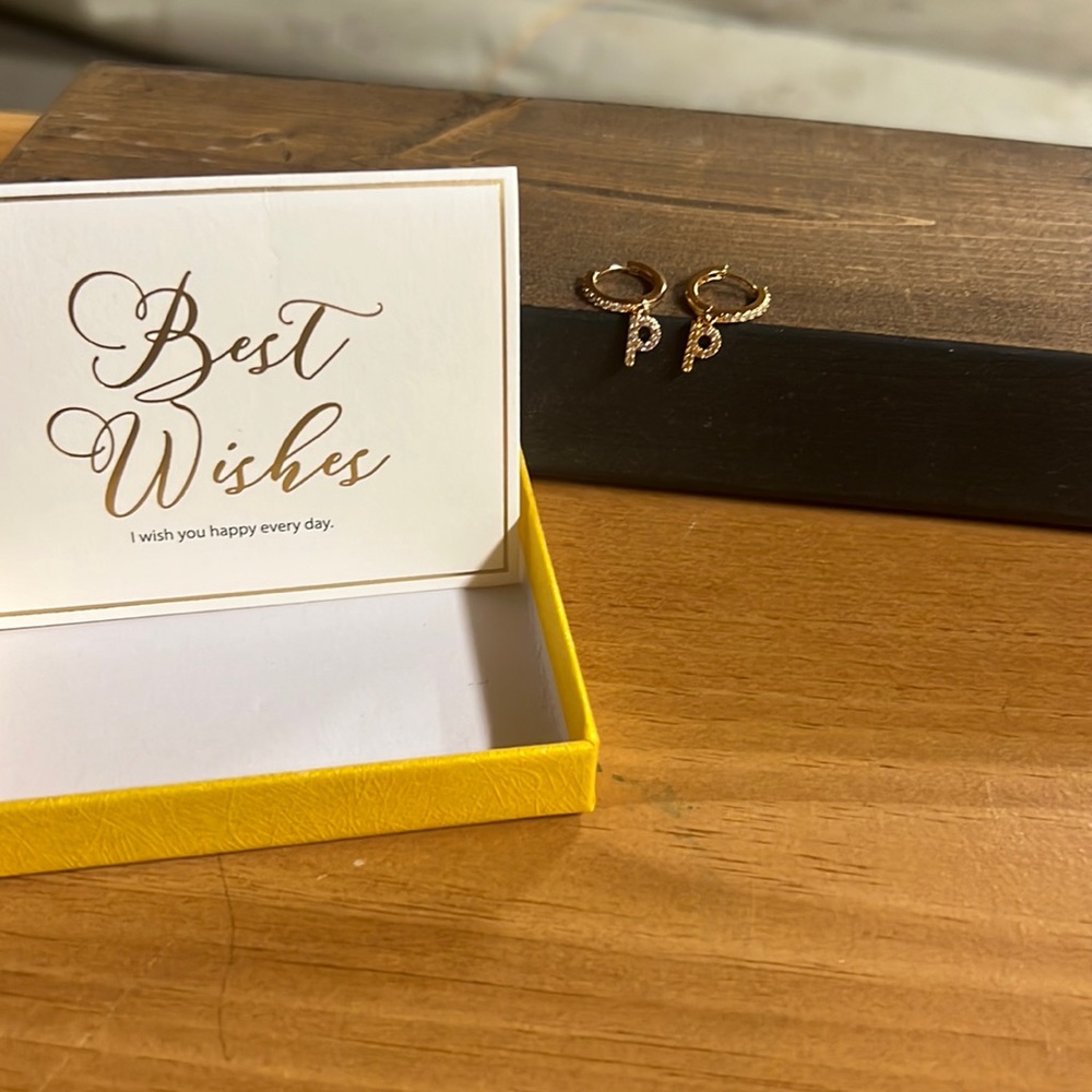 Letter “p” earrings